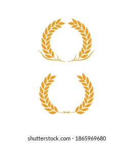 Agriculture wheat vector icon design 