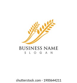 Agriculture wheat vector icon design 