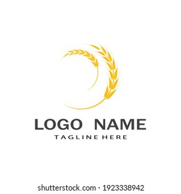 Agriculture wheat vector icon design 