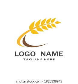 Agriculture wheat vector icon design 