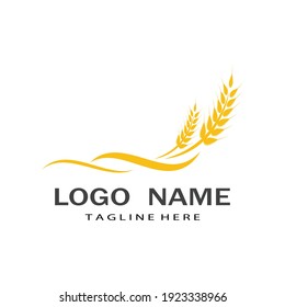 Agriculture wheat vector icon design 