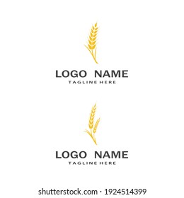 Agriculture wheat vector icon design 