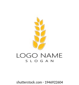 Agriculture wheat vector icon design 