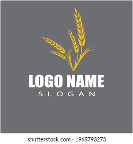 Agriculture wheat vector icon design 