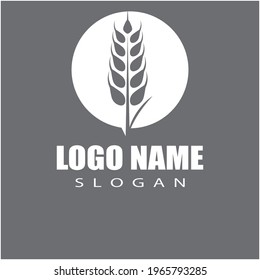 Agriculture wheat vector icon design 