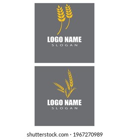 Agriculture wheat vector icon design 