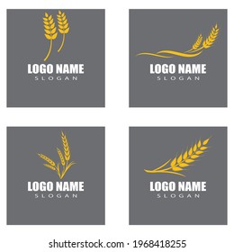 Agriculture wheat vector icon design 