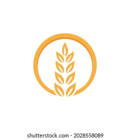 Agriculture wheat vector icon design 