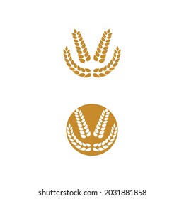 Agriculture wheat vector icon design 