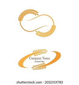 Agriculture wheat vector icon design 