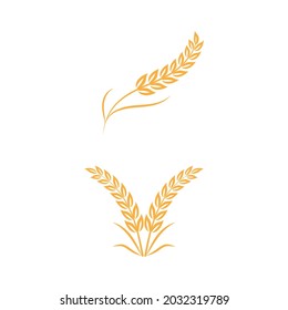 Agriculture wheat vector icon design 