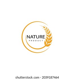 Agriculture wheat vector icon design 