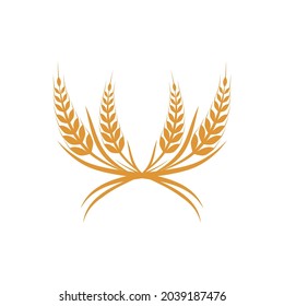 Agriculture wheat vector icon design 