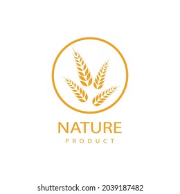 Agriculture wheat vector icon design 
