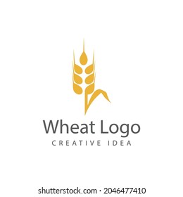 Agriculture wheat vector icon design 