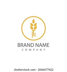 Agriculture wheat vector icon design 