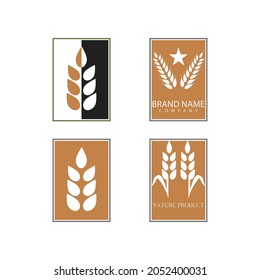 Agriculture wheat vector icon design 