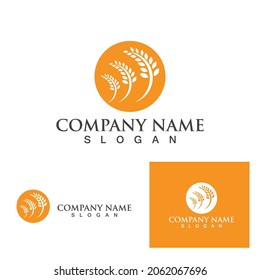 Agriculture wheat vector icon design 