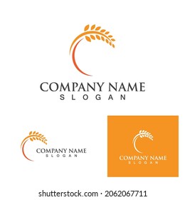 Agriculture wheat vector icon design 