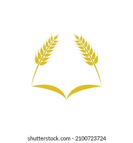 Agriculture wheat vector icon design 