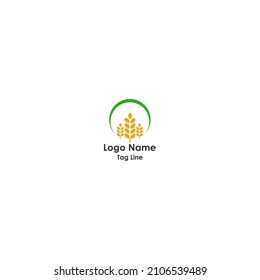 Agriculture wheat vector icon design eps08. Rice logo