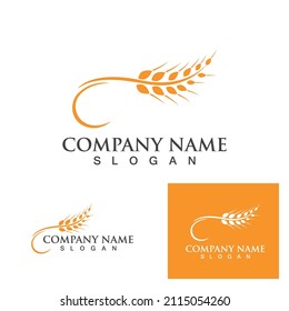 Agriculture wheat vector icon design 