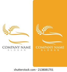 Agriculture wheat vector icon design 