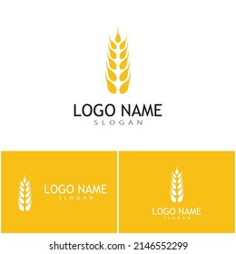 Agriculture wheat vector icon design 
