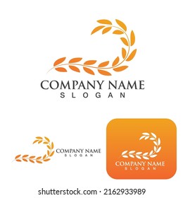 Agriculture wheat vector icon design 