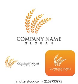 Agriculture wheat vector icon design 
