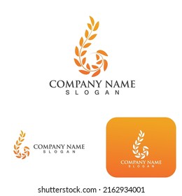 Agriculture wheat vector icon design 