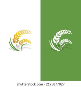 Agriculture wheat vector icon design 