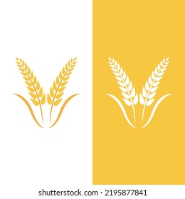 Agriculture wheat vector icon design 