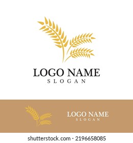 Agriculture wheat vector icon design 