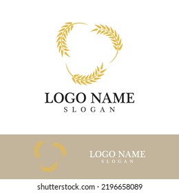 Agriculture wheat vector icon design 