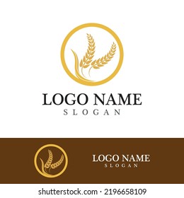 Agriculture wheat vector icon design 
