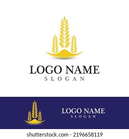 Agriculture wheat vector icon design 