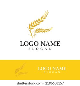 Agriculture wheat vector icon design 