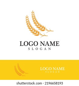 Agriculture wheat vector icon design 