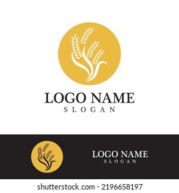 Agriculture wheat vector icon design 