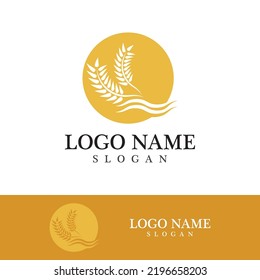Agriculture wheat vector icon design 