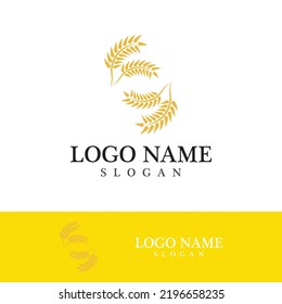 Agriculture wheat vector icon design 