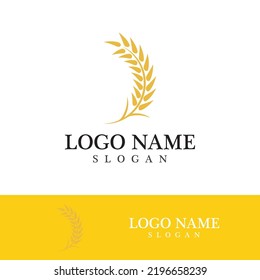 Agriculture wheat vector icon design 