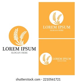 Agriculture wheat vector icon design 