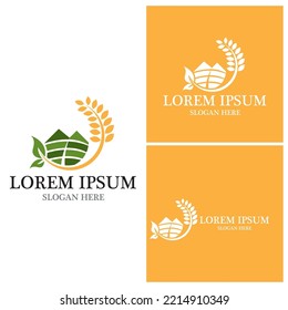 Agriculture wheat vector icon design 