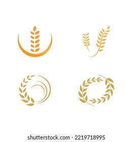 Agriculture wheat vector icon design 