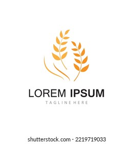 Agriculture wheat vector icon design 