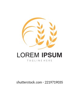 Agriculture wheat vector icon design 