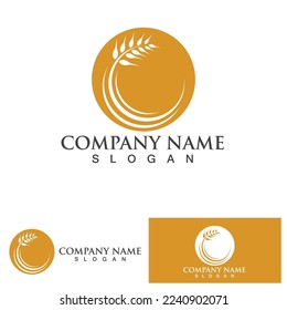 Agriculture wheat vector icon design 