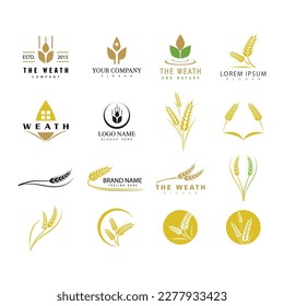 Agriculture wheat vector icon design 
